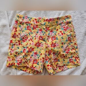 Floral Yellow Women's Shorts